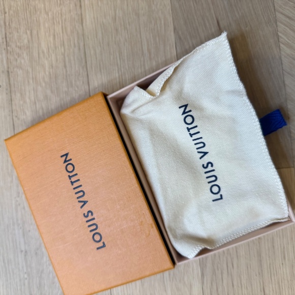 Louis Vuitton Calfskin Monogram Shadow Double Card Holder Black   LIKE NEW MINT - Picture 2 of 8